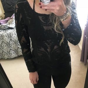 Lace long sleeve top